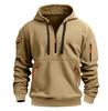Men's Casual Sport Pullover Hoodie with Arm Pocket and Zipper