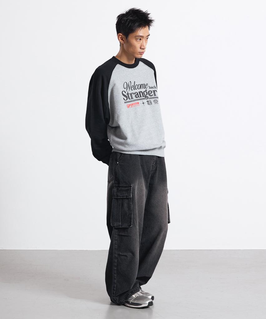 FILLUMINATE Two-Tuck Washed Denim Cargo Pants - Black