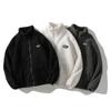 Хіп-хоп Зимова флісова пухнаста куртка Вуличний одяг Harajuku Fuzzy Zipper Coat Чоловічі осінні однотонні легкі куртки чорний бежевий