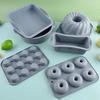 6Pcs Silicone Baking Mold Set for Oven Air Fryer Square Donut Muffin Toast Bread Mold Non-Stick Easy-Release Essential Home Baking Kit