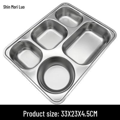 304 Stainless Steel Divided Lunch Tray