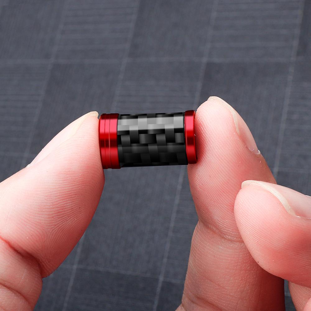 4Pcs Carbon Fiber Valve Caps Wheel Tire Tyre Stem Ardust Waterproof Cover For Volvo Rdesign T2 T3 T4 T5 T6 T7 T8 S90 XC90 S60 R Ars123