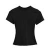 Crew Neck Short Sleeve T-shirt Women's Summer New American Spice Girl Solid Color Small Slim Bottom Top