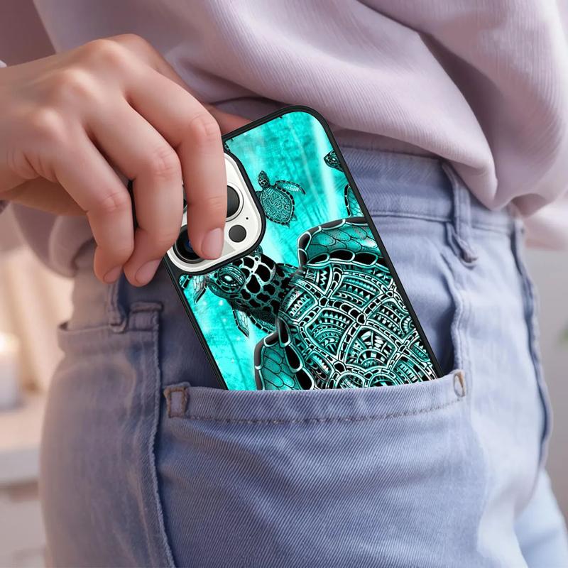 Turtles colourful Sea turtle shell colourful Phone Case For IPhone 18 17 Air 15 16e 14 13 Pro Max Coque 12 11 Pro Max PLUS cover