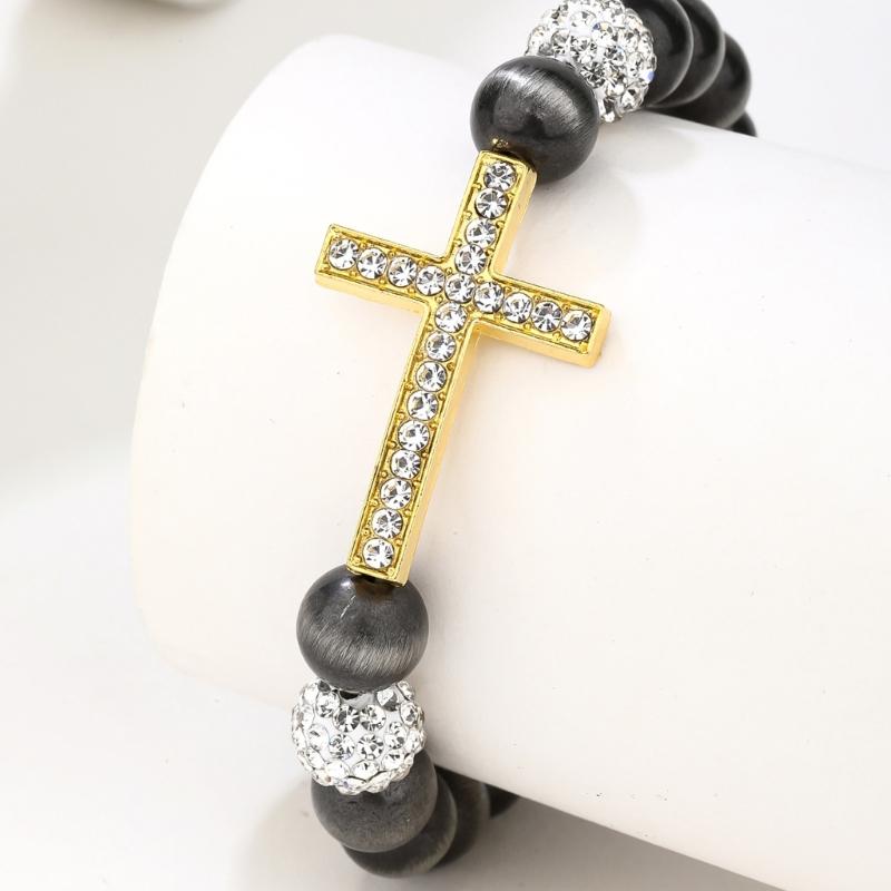 Fashion Metal Religious Stretch Chain Featuring Glossy Stone Embellishment and Seamlessly Day To Night Transition Wear