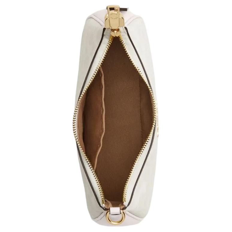 Coach Teri 25 Brand Micro Logo Detachable Shoulder Strap Faux Leather Crossbody Bag Medium Women Bags Chalk-White CV933-IMXU5