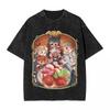 Delicious In Dungeon Meshi Washed T Shirts Streetwear Vintage T-Shirt Anime Tee Shirt for Men Women Oversize Summer