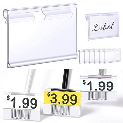 Suport de etichetă reutilizabil pentru raft din sârmă din plastic, 10 buc, pentru cămară mărfuri de vânzare cu amănuntul centru comercial magazin magazin supermarket preț card semn