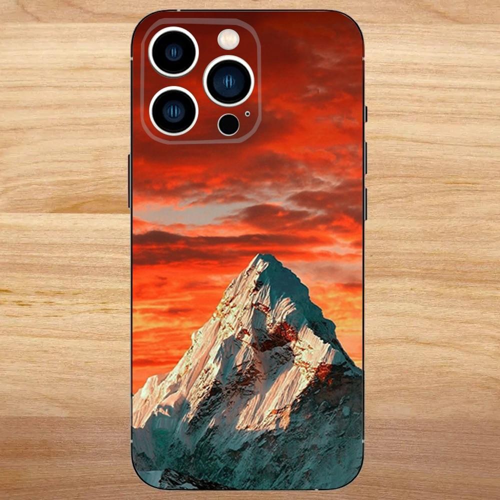 Everest Mountain World First Phone Case For iPhone 16,15,14,13,12,11,Mini,Pro,SE,MAX White Matte Shockproof Cover