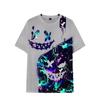 Bunte Tinten-Graffiti 3D-Digitaldruck Herren High Street Vielseitig Rundhals Schulter Locker Lässig Kurzarm T-Shirts Herren
