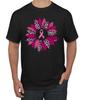 Pink Cheetah Print Breast Cancer Carnation Flower Men T- Shirt