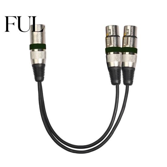 Audio Wire 30cm Cable Anti-winding Balanced Transmission Zinc Alloy 2 in 1 Extension Cord XLR Male to Female for Sound Console