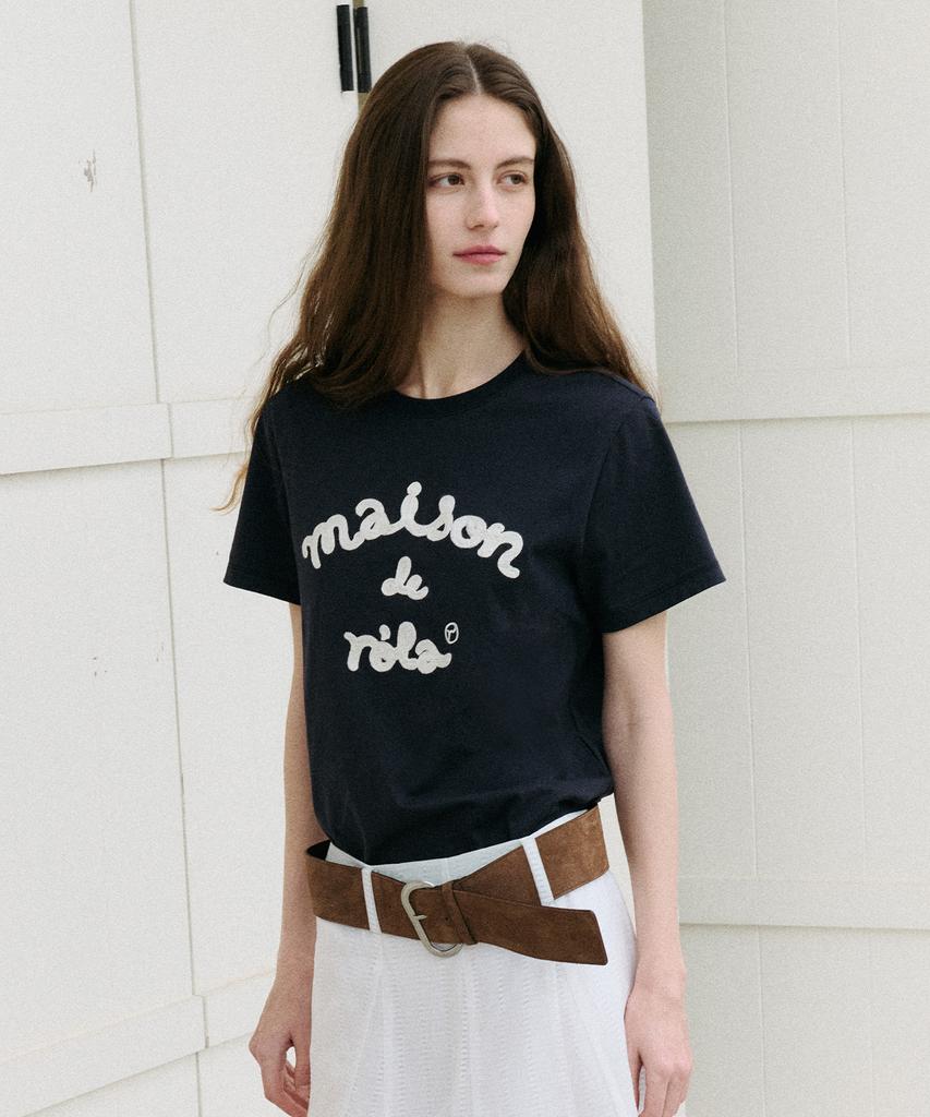ROLAROLA Maison De Rola Embroidery T-Shirt Navy
