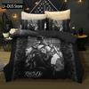 Human Skeleton Skull 3D Printed Bedding Set Motorcyc and Beauty Duvet Cover Sets Beds Quilt Covers Single Double Queen King Size