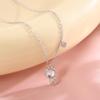 S925 Sterling Silver Necklace Sweet and Cute Moonlight Stone Cat Claw Necklace Women's Instagram Style Versatile Little Cat Claw Chain