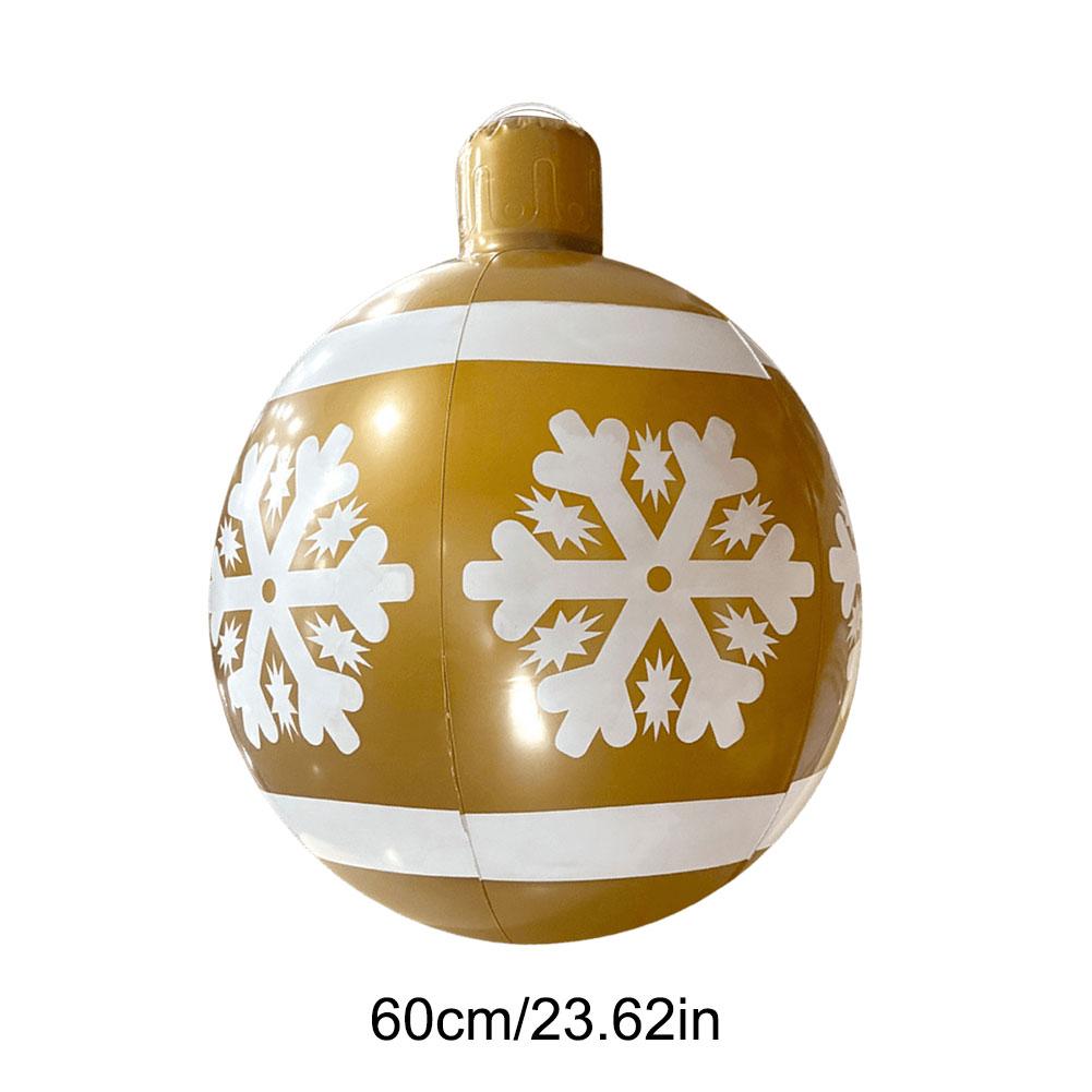 60cm Giant Luminous Inflatable Christmas Ball With No Lights Pvc Outdoor Xmas Decoration Ball Holiday Yard Lawn Porch Decor 2025