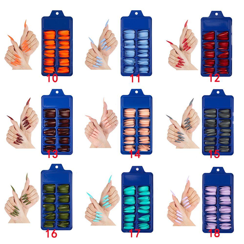 Hot Sale Manicure UV Gel Fake Nails Beauty Tools DIY Long Stiletto False Nail Tips