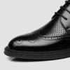 Scarpe da Uomo in Pelle Vera Traspiranti Brogue Business Formal Casual Inglesi a Punta in Pelle
