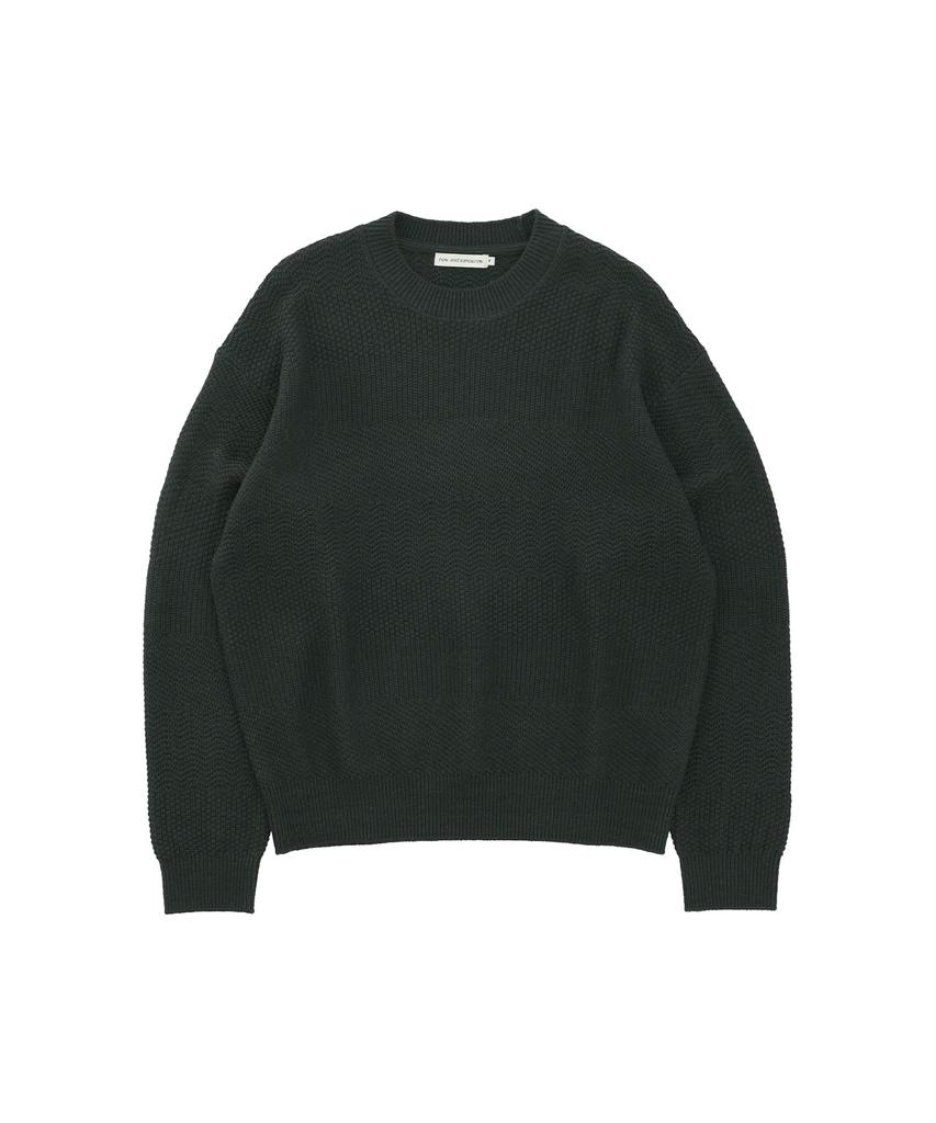 NOWANDTOMORROW Texture Knit Pullover [3 Color]