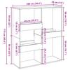 Room Divider White 100 X 33 X 115 Cm Particleboard