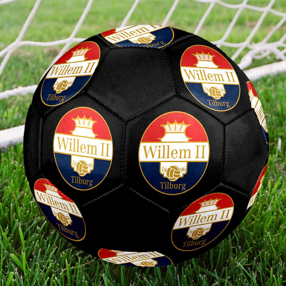 Willem II Tilburg Size5 Soccer Ball, Colorful, Suitable for All Ages, Machine-stitched, PVC Material, Competition Grade,durable and High Bounce