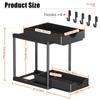 2 Tier Under Sink Organizer Sliding Cabinet Basket Drawer Pull Out MultiPurpose Storage Rack Sink Organizer for Kitchen Bathroom