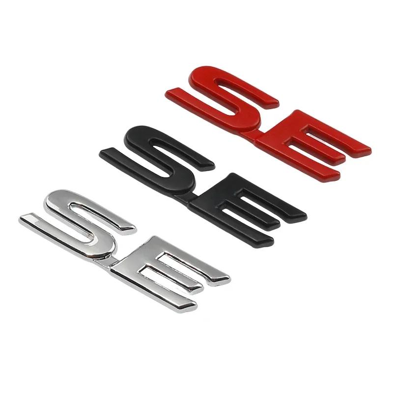 3D Metal SE XSE Logo Rear Trunk Emblem Badge Decals Sticker For Camry Sienna Highlander Corolla Car Styling Accessories