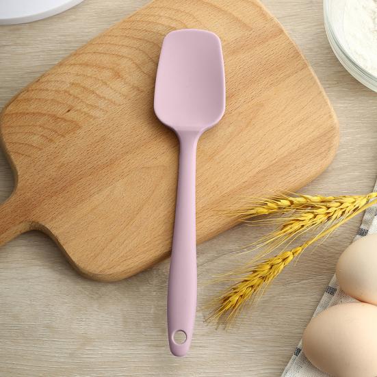 Non-Stick Silicone Spatula with Hanging Hole Non-Slip Handle Heat Resistant Flexible Scraper Baking Mixing Tool Dishwasher Safe