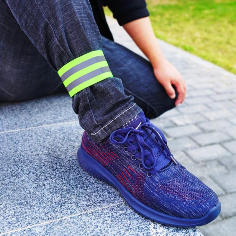 Reflective Cycling Pants Straps Bike Leg Bands Sports Night Ankle Belt Enhances Night Visibilities and Comfortable