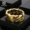 Kalen 22/24mm Geborstelde Vintage Cubaanse Ketting Roestvrij Staal Mannen Breed Armband Grotere Bot Charms Sieraden Zware Schakel Accessoire
