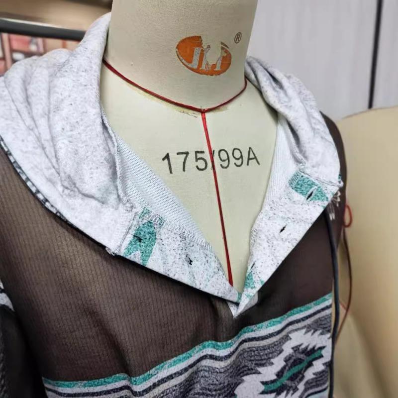 Men's Large Size Retro Western Ethnic Print Sweatshirt Spring and Autumn Outdoor Loose Sweatshirt