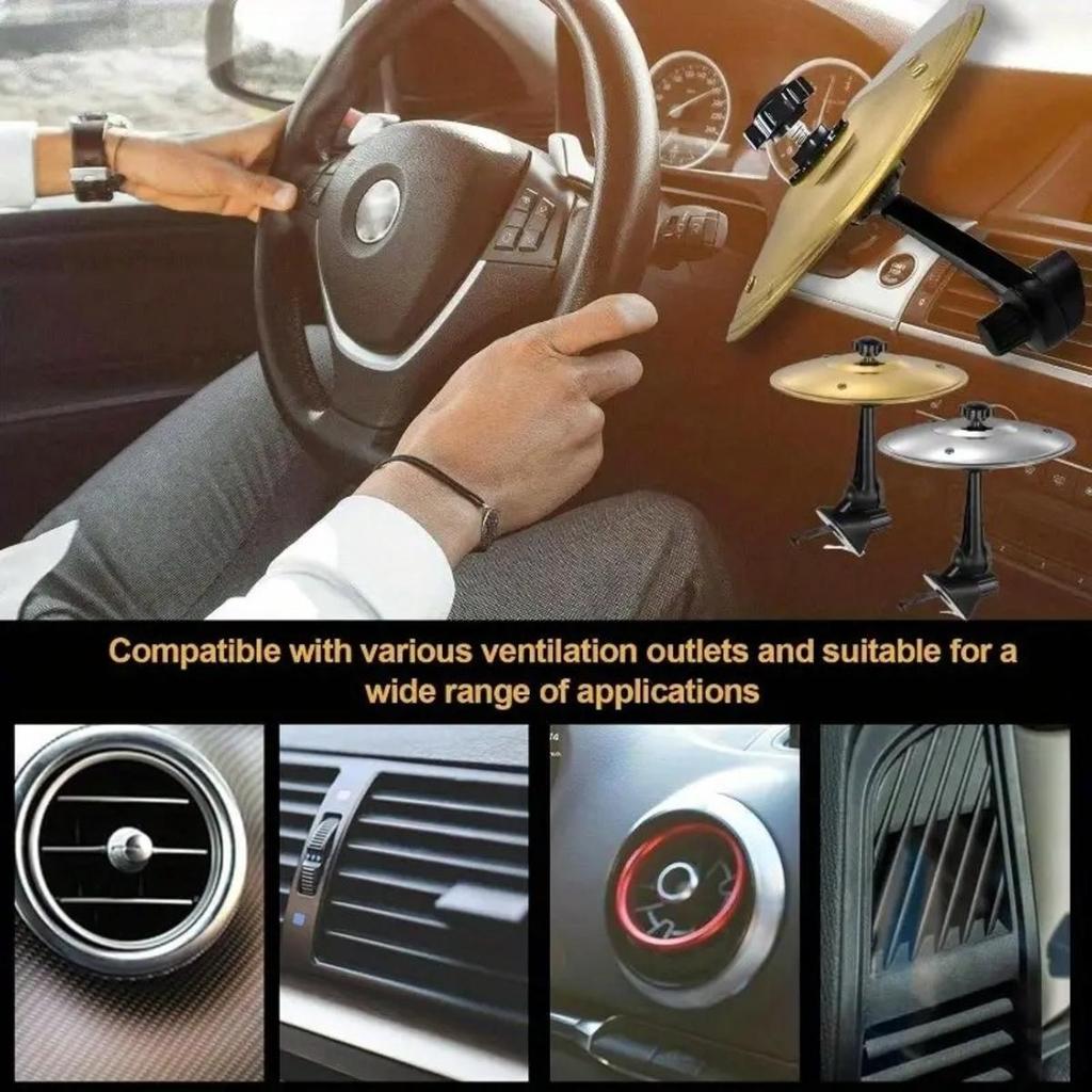 Portable Car Handheld Cymbals Car Air Conditioning Exhaust Port Decoration Drum Cymbal Design Tapping Rhythm