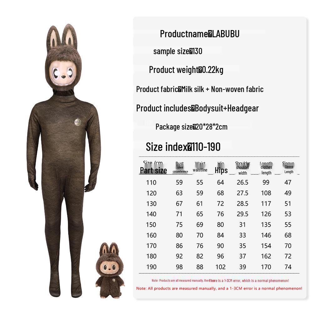 Halloween Y Labubu Cosplay Costume Set for Stage and Role Play