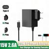 AC 100–240V Type-C Charger 15V 2.6A USBC Gaming Console Adapter 39W Fast Charging For Switch Lite OLED Dock Gaming Accessories