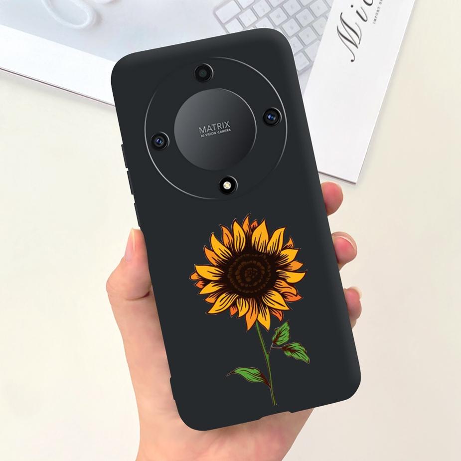 For Honor Magic6 Lite Case Honor X9b Pretty Girls Sunflower Cover Soft Silicone Phone Case For Honor Magic6 Lite HonorX9b Bumper