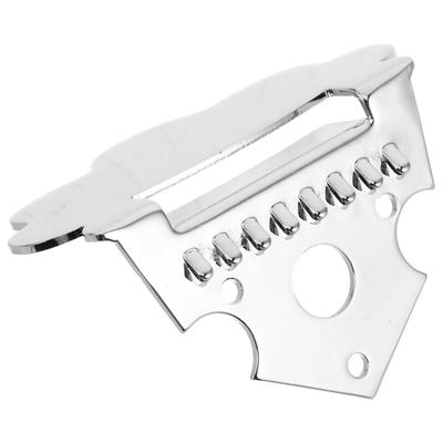 Durability Silver Mandolin Tailpiece for 8 String Instruments with Polished Finish & Easy Installation