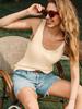 Women's V Neck Ribbed Knit Tank Top Sleeveless Summer Casual Sweater Vest