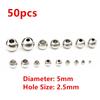 30-100 Stück 2-8mm Edelstahl Goldfarbe Abstandshalter Perlen Charms Lose Perlen DIY Armbänder Halsketten Perlen für Schmuckherstellung Charms