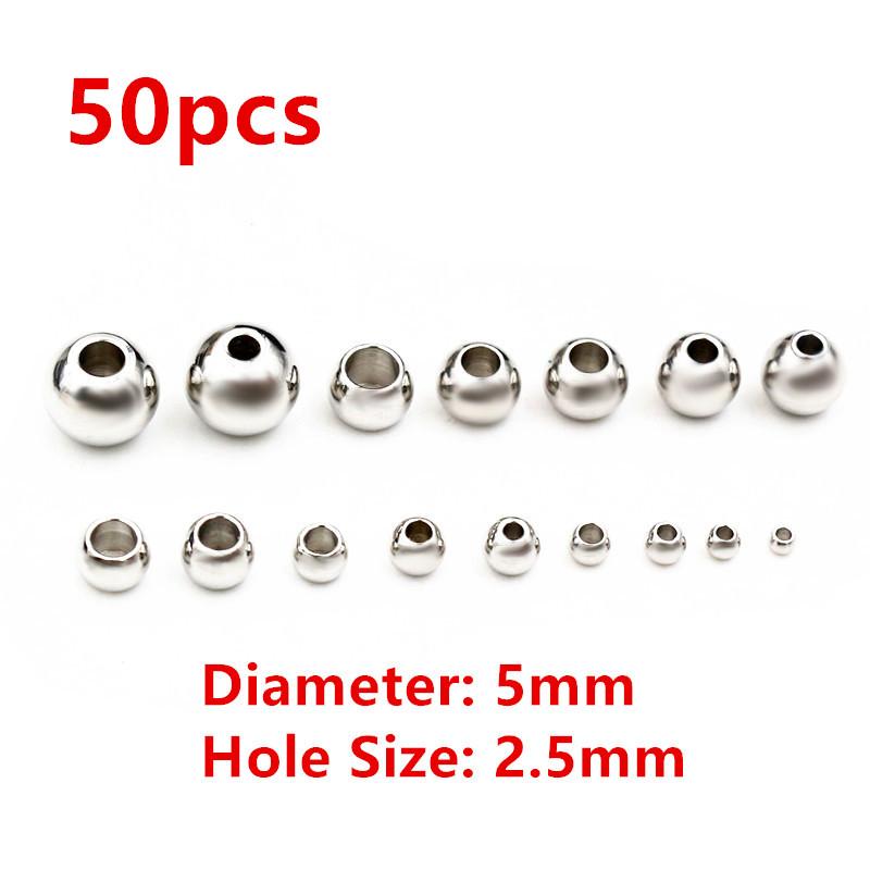 30-100 Stück 2-8mm Edelstahl Goldfarbe Abstandshalter Perlen Charms Lose Perlen DIY Armbänder Halsketten Perlen für Schmuckherstellung Charms
