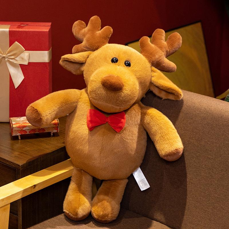 Cute Christmas Elk Doll Plush Toy Deer Sika Deer Doll Children'S Soothing Ragdoll Christmas Gift