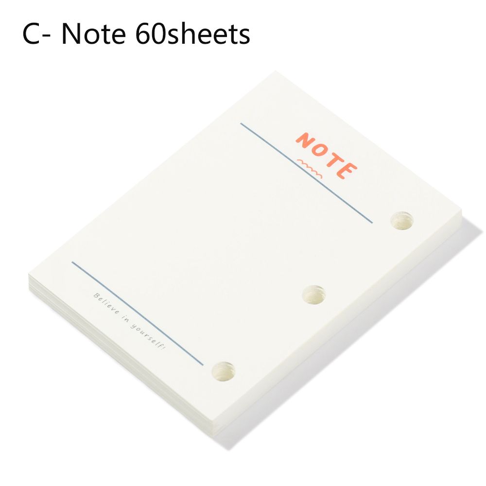 Daily Plan Notebook Inner Core Diary Book 3-hole Inner Pages Loose-leaf Refill Paper Refillable