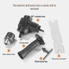 90-Degree Multifunctional Electric Hand and Impact Drill with Universal Screwdriver Bit
