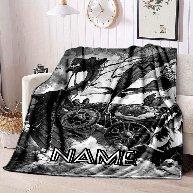 Viking Style Customize Your Name Blanket Warm Comfortable And Soft Blankets Are Suitable For Home Lunch Break Blanket Office Sofa Sofa Gift To