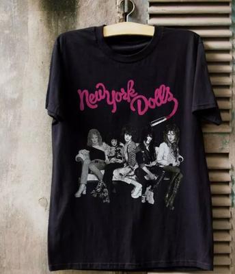 New York Dolls New York Dolls Tričko Černé Bavlna Pro Fanoušky Unisex Tričko