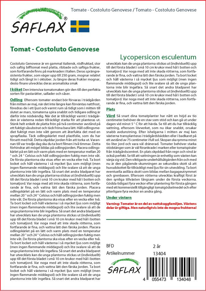 SAFLAX Ogród w torbie - Pomidor - Costoluto Genovese - 10 nasion - Z podłożem w dopasowanej torbie stojącej - Lycopersicon esculentum