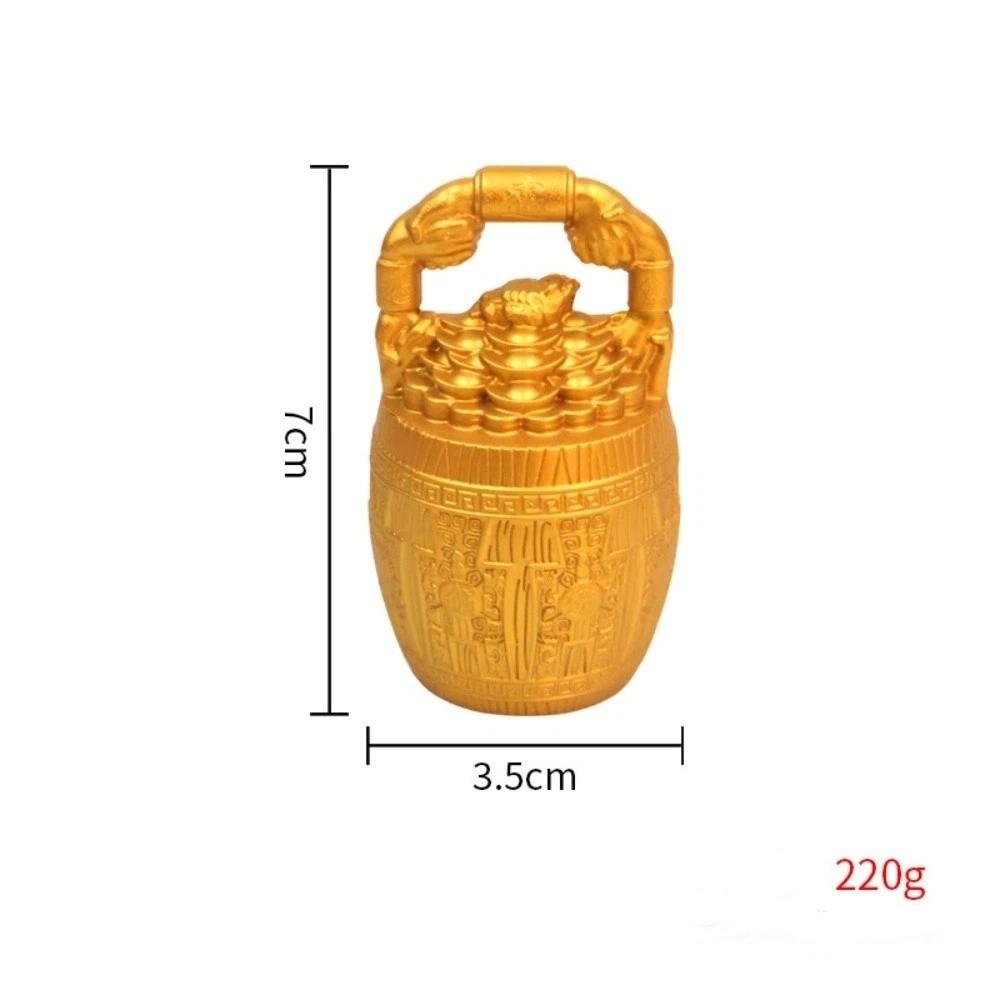 Ornement Créatif en Alliage Moulin à Vent Rotatif Artisanat Doré Bonne Fortune Décoration de Maison Ornement Artificiel Porte-Bonheur Auspicieux Rassemblement de Richesse
