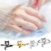 Ring Kattenoren Haken Ring Verstelbare Maat Beginner Breien Haken Cadeau Spanning Regelaar Tool Vingerring CLE