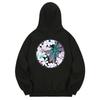 Khb0076 Mother-Of-Pearl Fleece Hoodie - Black