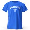 2025 Summer Men's Positive Energy Printed Crew Neck T-Shirt Fashion City Street Pure Cotton Soft Loose Large Size Short Sleeves