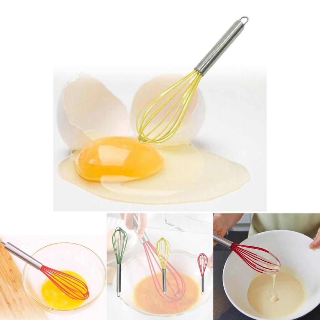 Stainless Steel 304 Egg Beater Cream Whisk Mixer Baking Tool 8 Inch Modern Simple Style
